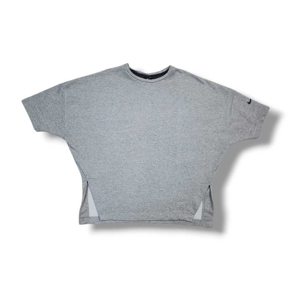 Nike Training Top Women XL Gray DRI-FIT Sportswear Dry Versa Mesh Back